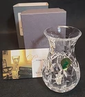 Vintage 1997 Waterford Society Crystal Enrollment Vase w/ Box, 4.25" x 2.75"