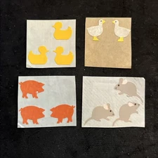 Mixed Lot Of Vintage 80’s Mrs. Grossman’s Animals pig duck mice Stickers