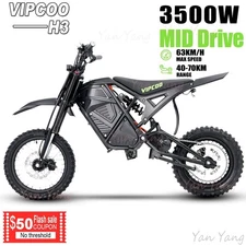 NEW Pro Electric Dirt Bike 14in Off-Road Mini Motorcycle 3500W 48V 23AH 40mph US