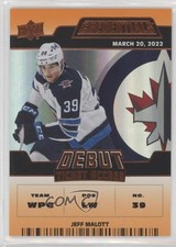 2022 Upper Deck Credentials Debut Ticket Access Orange /149 Jeff Malott #151 0a2