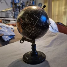 Table Top World Globe Black Decorative Desk Decor Tabletop Display Small 5 Inch