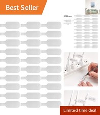 Reusable Cable Labels 30-Pack - Medium White Tags for Easy Cord Identification