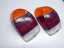 VW Käfer Bügeleisen Rückleuchten Rücklichtgläser mit Chromrahmen