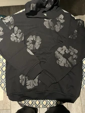 Denim Tears Cotton Wreath Hoodie Black Monochrome~Size XL~Brand New