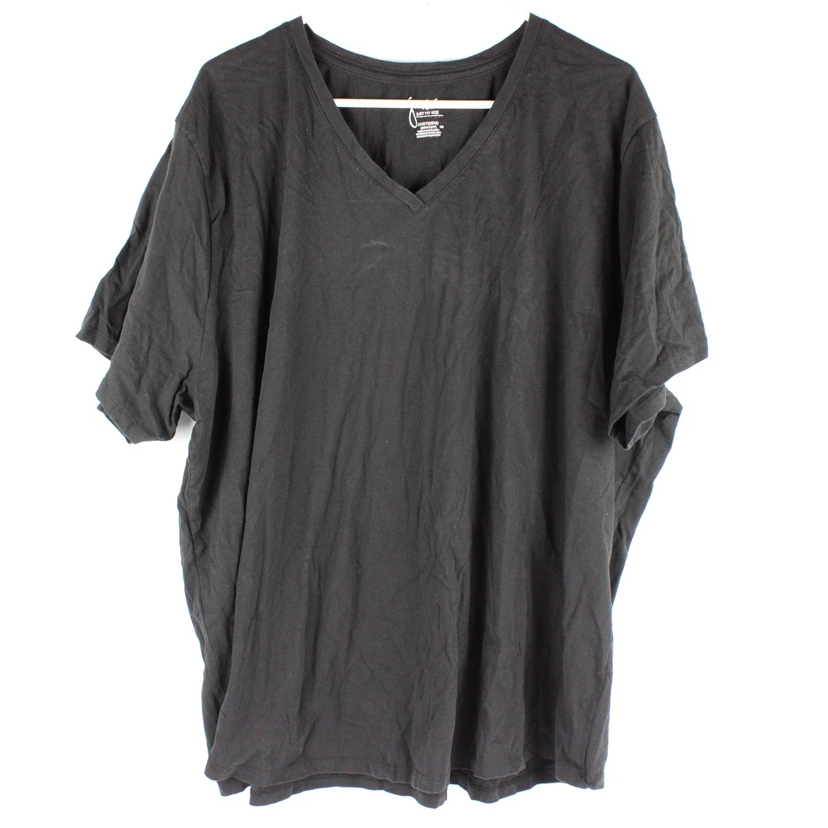 Just My Size Women's Plus-SizeShort Sleeve V-Neck T-Shirt Ebony at Women's Clothing store