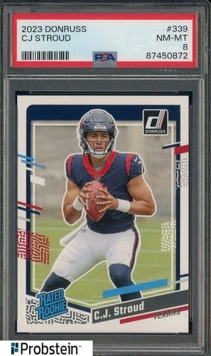 2023 Donruss #339 CJ Stroud Houston Texans RC Rookie PSA 8 NM-MT