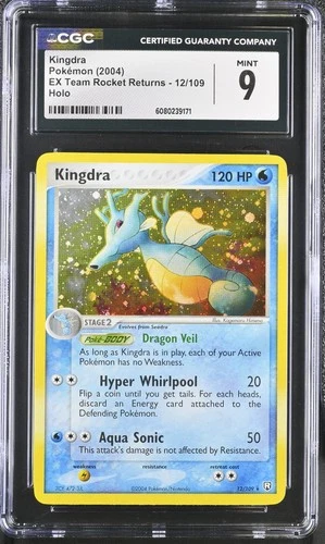 CGC 9 Kingdra 2004 EX Team Rocket Returns 12/109 Holo Pokemon Card