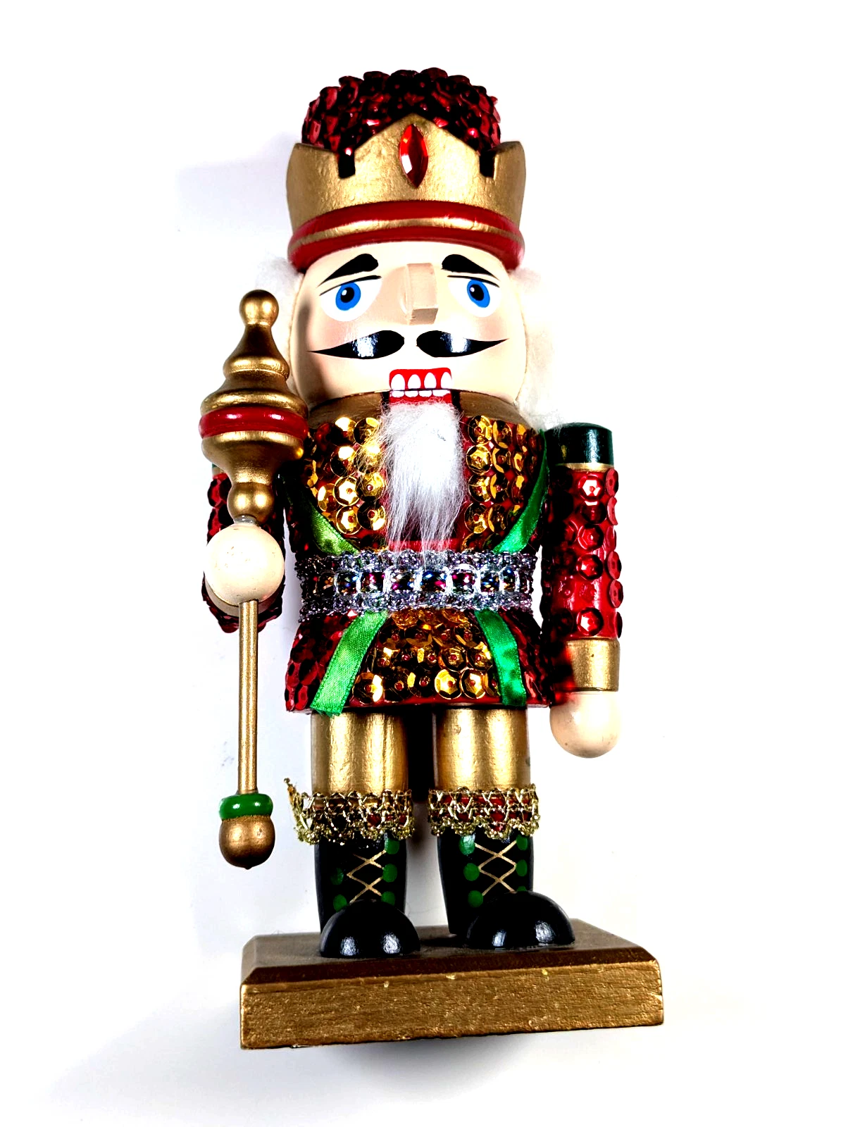 Christmas Holiday Decor Nutcracker Wooden Figure King Soldier Style Vintage 8.5"
Opens in a new wind
