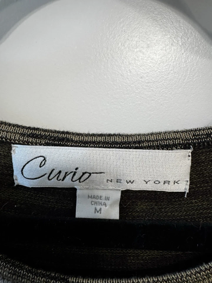 SUÉTER MANGA LARGA CURIO NEW YORK TALLA M MUJER GRIS/MARRÓN/BEIGE/VERDE Foto 3 de 4