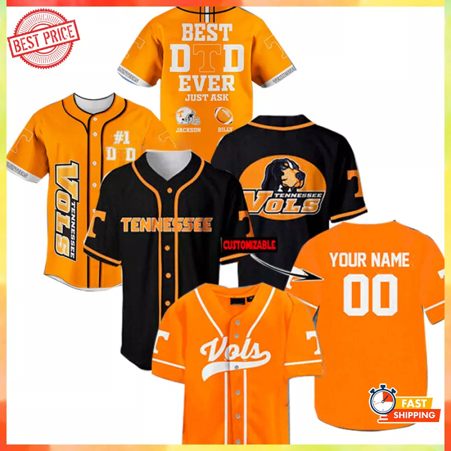 Tennessee Volunteers Baseball Jersey NCAA Custom Name & Number