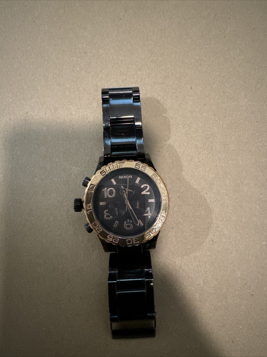 NIXON 42-20 クロノ ローズゴールド ニクソン nixon 42-20 chrono Rose Gold And Black Watch | eBay