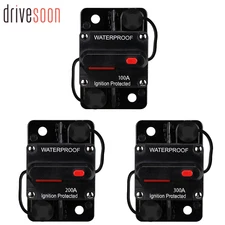 New 100-300AMP DC 12V Circuit Breaker Car Auto Marine Stereo Audio Fuse Reset