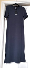 Pieces Blue T-shirt Maxi Dress Packable Stretch Jersey XS UK 8 NEW