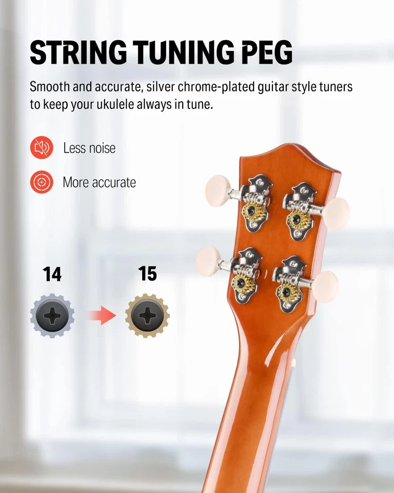 Ukelele para principiantes con lecciones gratuitas en línea y bolsa Maple US NEW - Изображение 2 из 4