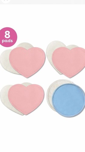 Bamboobies Women’s Nursing Pads, Reusable and Washable, Blue and Light Pink - Picture 3 of 9