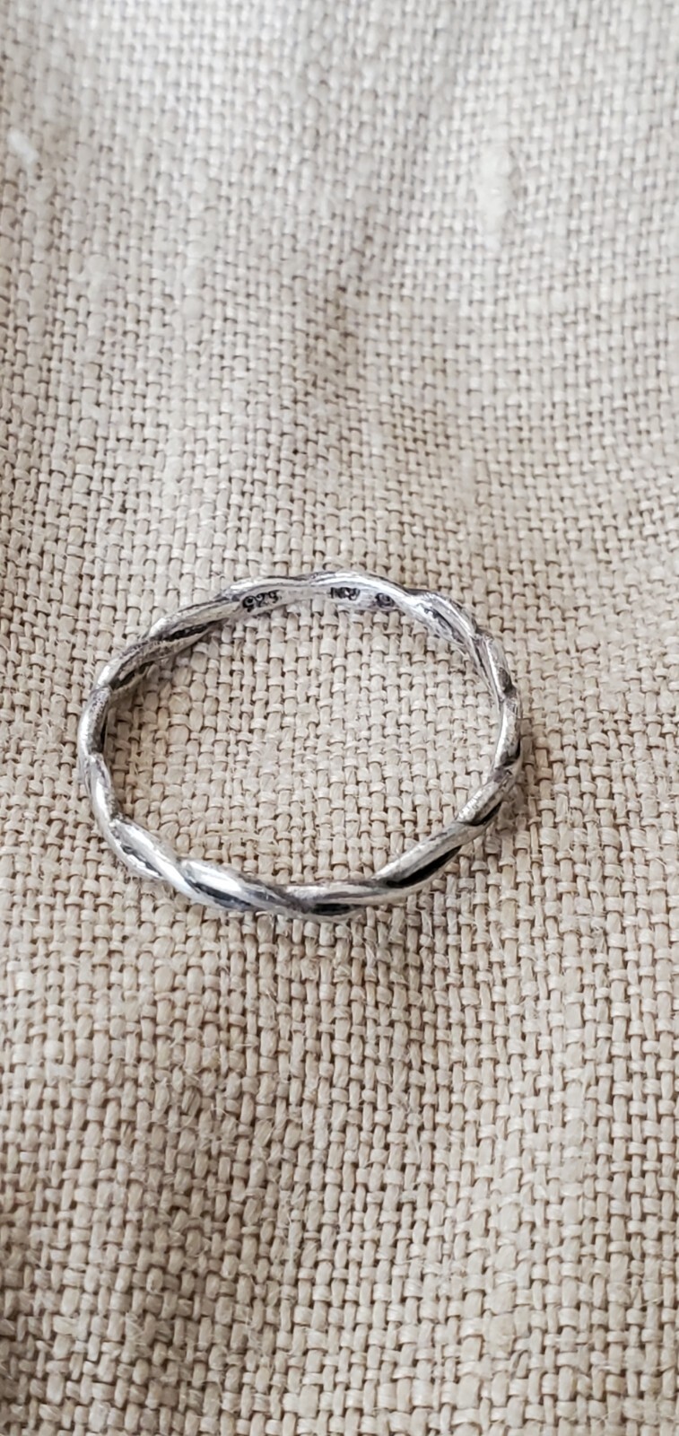 Handmade Twisted Silver Ring - image 2
