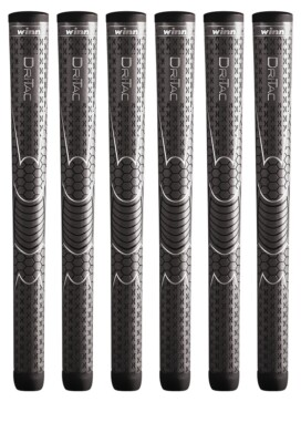 #ad Set of 6 Winn Dri Tac Oversize Grip Gray 7DT DG $58.24