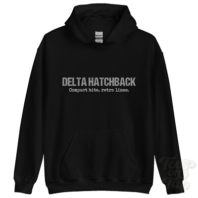 DELTA HATCHBACK: Compact Bite, Retro Lines Hoodie Autofahrer Geschenk