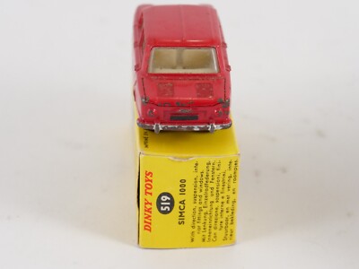 Dinky Toys Simca 1000 Rouge 1962 – Miniature Ancienne En Métal – Collection