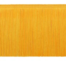 Chainette Fringe Trim 6 inch, Style CF06, Color# FG Flag Gold [Sold By The Yard]