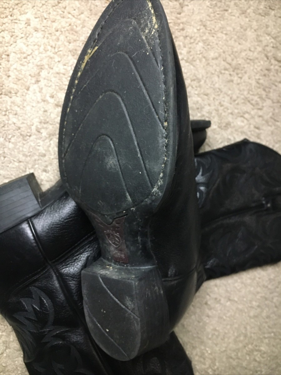 Ariat Deetan Heritage R Toe Black Leather Boots 10002218 34770 Men\'s Size 10D 34770 Black Deertan Heritage Western Ariat Mens Cowboy Boots main image 3
