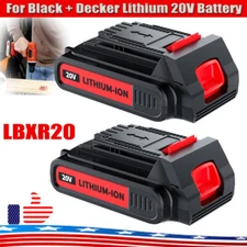 2Pack 20V Battery Lithium-ion 3.8Ah for BLACK+DECKER 20 Volt LBXR20 LBX20 US