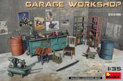 MIN35596 - Miniart 1:35 - Garage Workshop