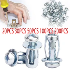 Expansion Screw Petal Nut,Petal Shape Metal Nut with Screws Easy Installation