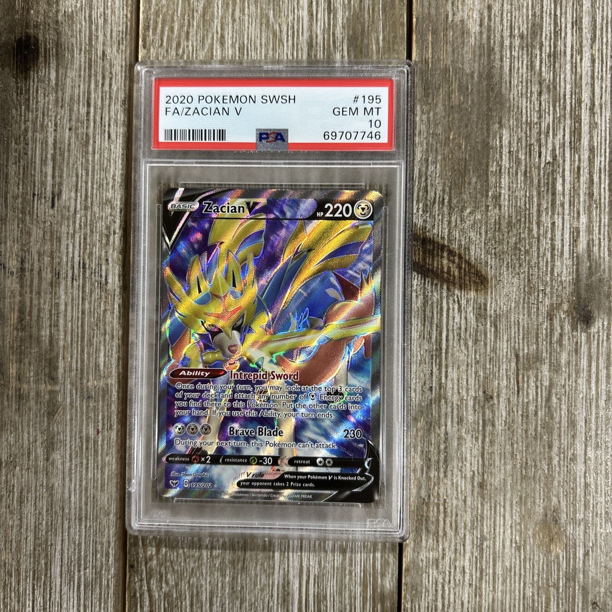 Graded PSA 10 2020 Pokemon SWSH FA/Zacian V #195 | eBay