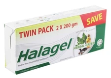 Halagel Twin Pack Toothpaste Herbal Green (2 x 200g) / Ubat Gigi 100%
