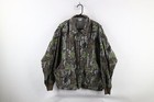 Vtg 90s Streetwear Mens 2XL Faded Trebark Camouflage Chamois Cloth Jacket USA