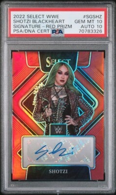 SHOTZI BLACKHEART 2022 Panini Select WWE Autograph RED /99 * PSA