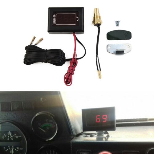 Universal Digital Water Temperature Gauge Kit And Sensor-Plug For Car-Engine - Picture 17 of 17