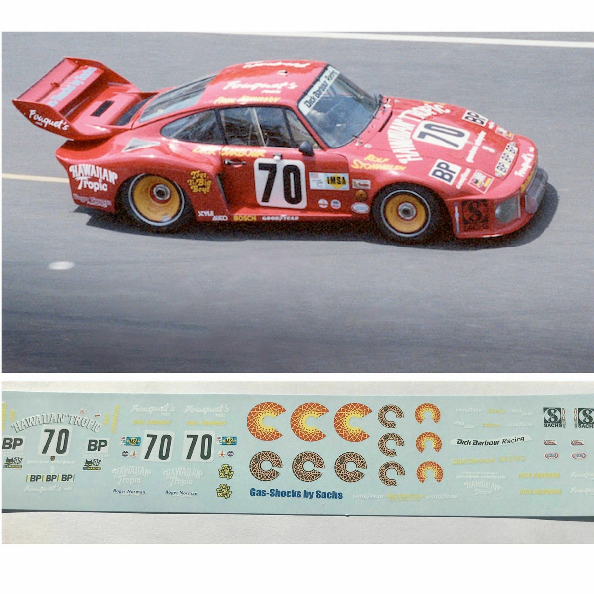 Decalcomanie Porsche 935 Le Mans 1978 - Scale 1:32, 1:43, 1:24 - Hawaiian Tropic