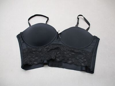 36B Prima Valentina Womens Black Wireless Padded Back Closure Lace Bustier 3P