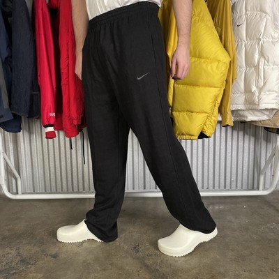 Nike Joggers 90s Straight Leg Cotton Sports Track Pants, Black, Fits Large  | eBay