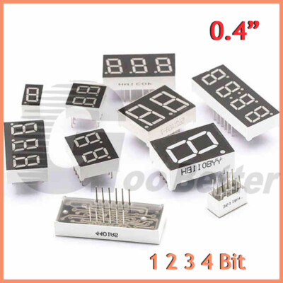 7 Segment LED Display Single / Double Digit 0.4'' Common Anode or Cathode Clock