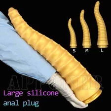 S/M/L Silicone Anal Plug Long Butt Plug Dildo Ass Plug Anus Dilator Anal Sex Toy