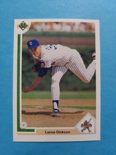 LANCE DICKSON 1991 UPPER DECK STAR ROOKIE BASEBALL CARD # 9 F6759. rookie card picture