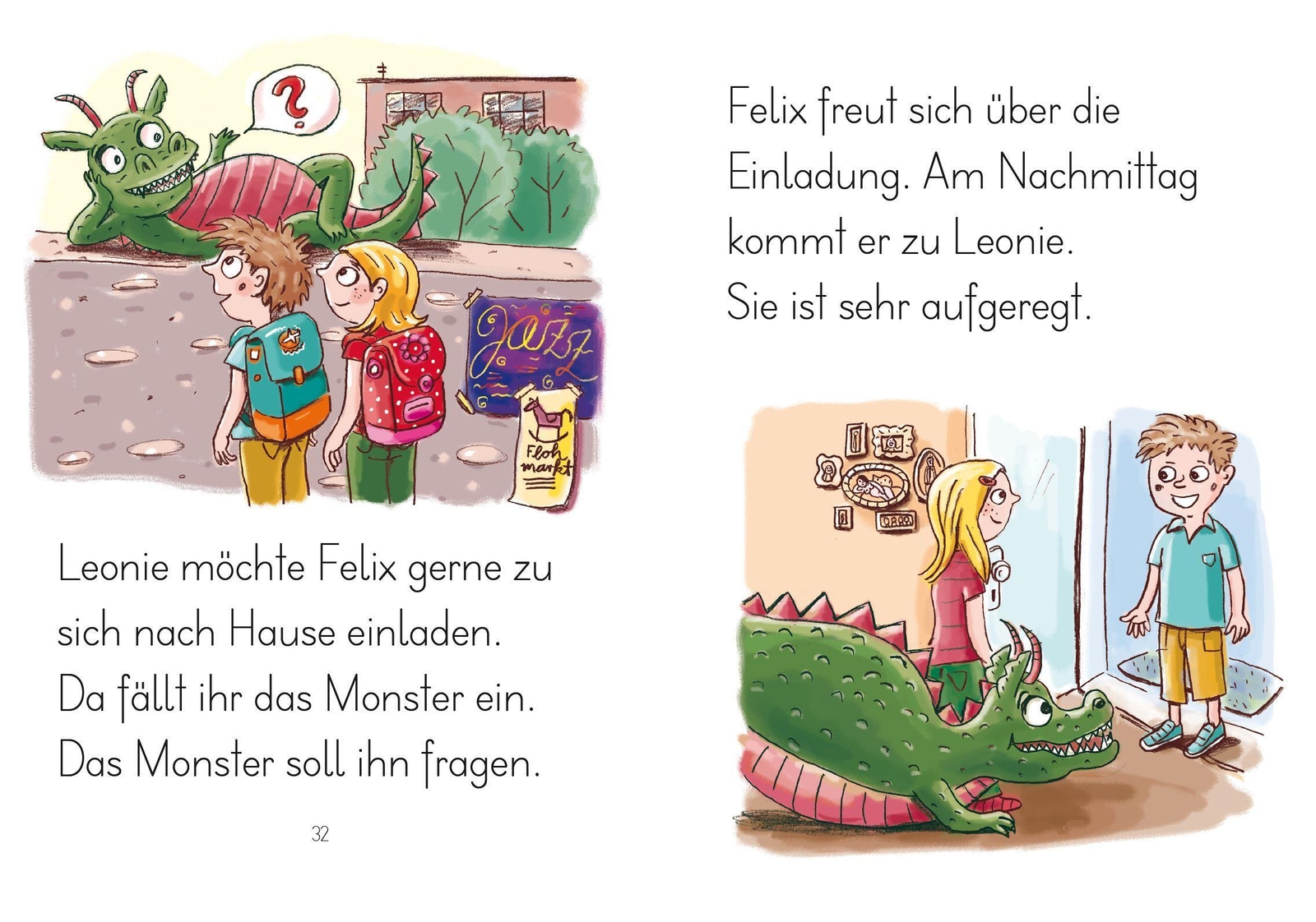 Thumbnail - Lesezug/1. Klasse: Leonie Und Das Mutmach-monster | Elfriede Wimmer |