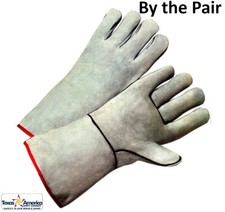 Welding Gloves with Gray Leather Sold by the Pair 