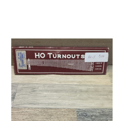 Lambert Associates HO Scale #4 Right Hand Turnout Track Code 100 Nickel Silver