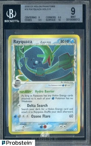 2006 Pokemon EX Holon Phantoms #16 Rayquaza Holo R BGS 9 MINT