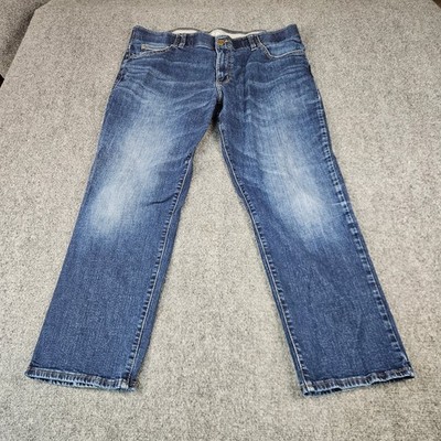 Lee Straight Taper Jeans Mens 38x28 Medium Wash Blue Denim Pants