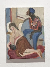 Estate Sale Collection Texas Artist Acrylic Painting Canvas 9" x 12" 