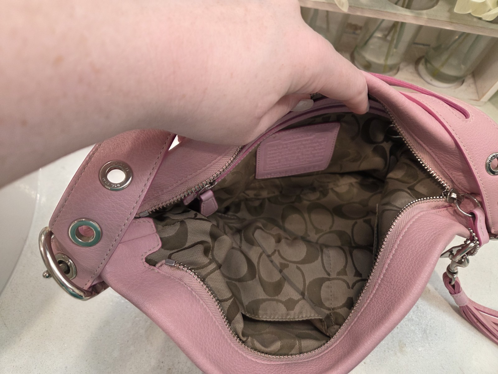 Coach Vintage Pink Madison Leather Shoulder Bag 2188 - Gem