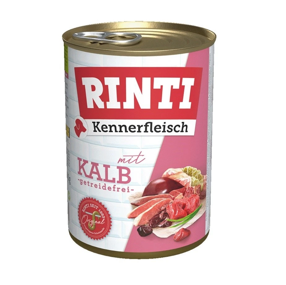 4000158910400 RINTI Kennerfleisch Veal - Nassfutter für Hunde - 400g RINTI