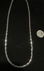 Artisan Sterling Silver 925 NECKLACE Unusual Large Link Flat Chain 21” Mexico — photo 9
