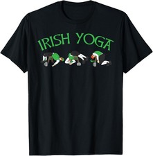 Irish Yoga Drunk Joke Humor Funny St. Patrick's Day Drinking T-Shirt