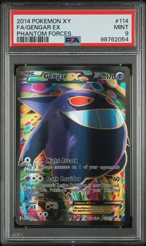 Pokemon Gengar EX XY Phantom Forces Full Art #114 PSA 9